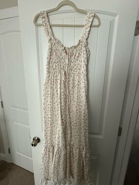 Woman floral maxi dress